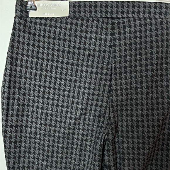 Chico’s NEW Houndstooth Print Ponte Luxe Mid Rise Leggings Pants Sz 4 - Picture 6 of 7